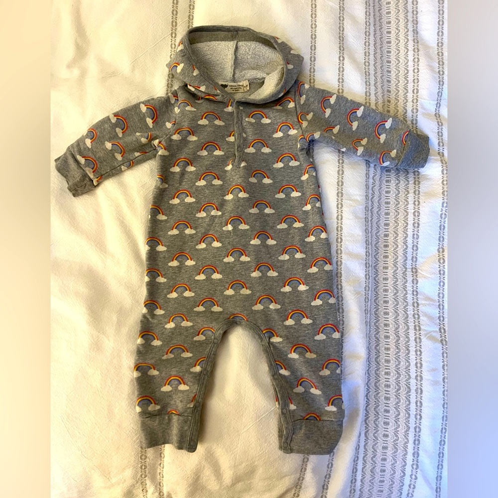 Monica and Andy overall with hoodie